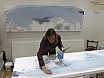 Emily Ball working in her studio - Trip to China