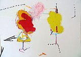 Tree signs oil on paper  - Roadscapes 2017 & 2018